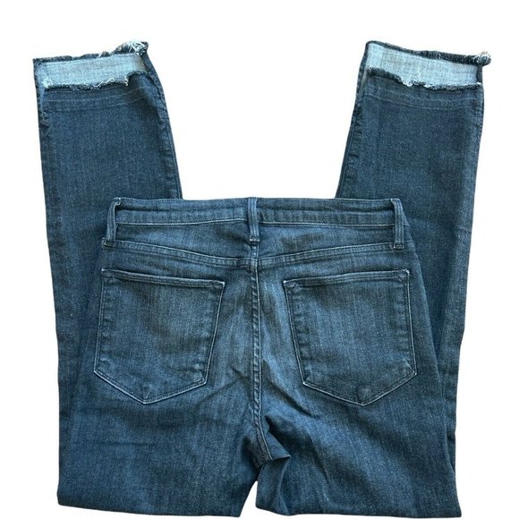 Frame Le High Straight Raw Edge Jeans Ironsides - Picture 6 of 10